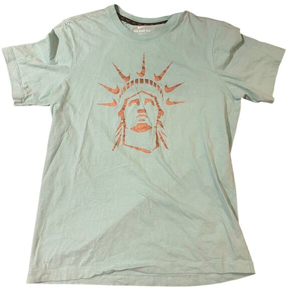 Nike Other - Nike Shirt Green SZ M Swoosh Statue Liberty NYC Five Boroughs T Shirt Blue
